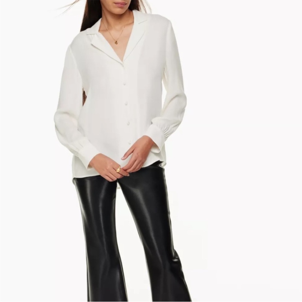 Wilfred Aritzia Tulum Classic Ivory Blouse, Size XL